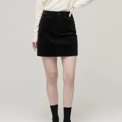 musinsa standard コーデュロイミニスカート【ブラック M】