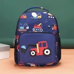 【新品】トラクター柄 ネイビーリュック キッズ　子供用　幼稚園　保育園　入園準備