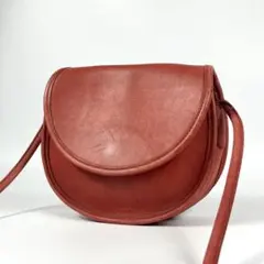 Old COACH Vintage Leather Saddle Bag Red