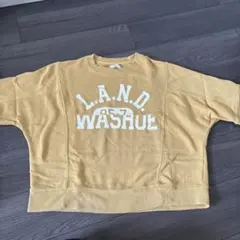 L.A.N.D. WASHUE イエロープリントTシャツ