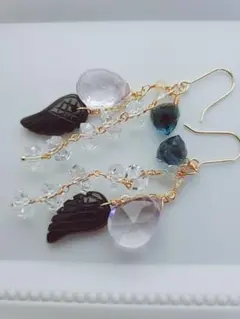 ♡おまとめ中です♡14kgf　No.165　天然石ピアス／イヤリング