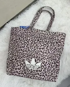 adidas アディダス ヒョウ柄 トートバッグ ピンク×ブラウンのサムネイル