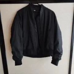 ユニクロ UNIQLO C ボマージャケット MA-1 黒