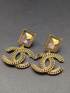 CHANEL ストーン ココマーク ピアス ヴィンテージ シャネル 18のサムネイル