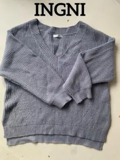 ✨INGNI✨ ニット ブルーM オーバーサイズ