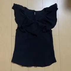 mademoiselle ropeシワ加工　ラッフルカラーブラウスのサムネイル