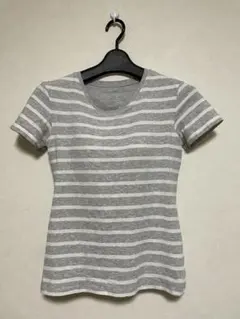 ブラトップ カップ付き M半袖Tシャツ ボーダー柄のサムネイル