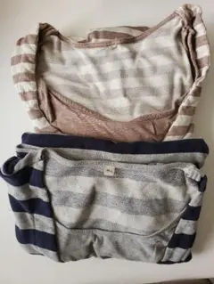 無印良品の授乳服　色違い2着　マタニティ　ボーダー