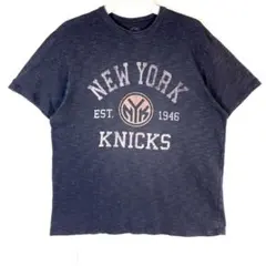47brand NBAニューヨークニックスバスケチームTシャツ杢ヘザーネイビーのサムネイル