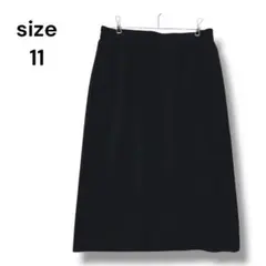 レディース　フォーマル　スカート　ひざ　黒　１１　無地