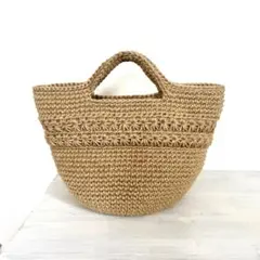 麻ひも⭐︎スタークロッシェ(2段)のマルシェバッグ