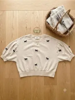 BEAMS HEART リボン付き　半袖トップスのサムネイル