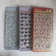 正規品　ボンボンドロップシール　ミニ キティ　クロミシナモロール　3枚