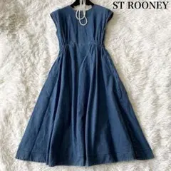 ST.ROONEY セントルーニー ワンピース フレンチスリーブ デニム - メルカリ
