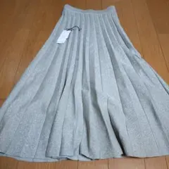 ☆美品☆SCOTCLUB Vin グレーラメ プリーツロングスカート