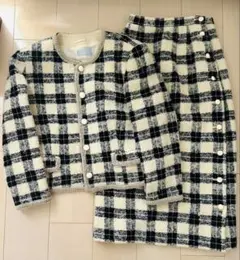 romnil フロムニル　ツイード チェック柄 セットアップ