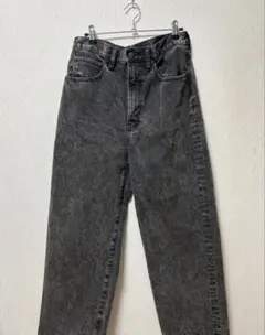 美品 GUバギージーンズ 30インチ　08ダークグレー　ジーユー