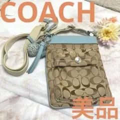 美品❣️ COACH コーチショルダーバッグキャンバスシグネチャーミニバッグ