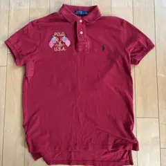 【美品】Polo Ralph Lauren ポロシャツ USA M 赤