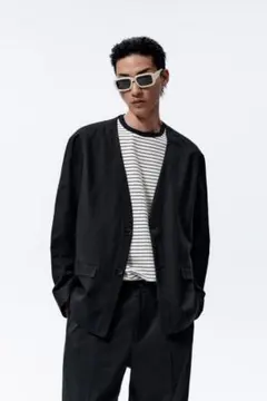 ☆ZARA ザラ コットン リネン ブレザー ジャケット/メンズ/S☆新品