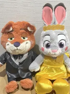 ズートピア 2 FukuFuku V-BIGぬいぐるみ ニック ジュディ