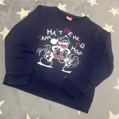 ミッキーマウス　裏起毛トレーナー