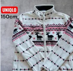 UNIQLO トナカイ柄 あったかフリースジャケット 150cm