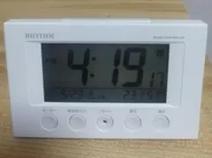 RHYTHM 電波時計 デジタル 置時計 ホワイトのサムネイル