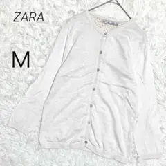 ザラ ZARA カーディガン 薄手 羽織り 春夏 レース ナチュラル 上品のサムネイル