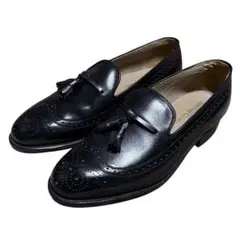 REGAL ウィングチップ メダリオン タッセルローファーブラック 25 1/2