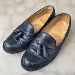 REGAL ブラックレザー ローファー タッセル付き