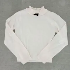 アンクルージュ フリル リボン タートルネック ニット