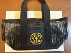 GOLD'S GYM メッシュミニトートバッグ ブラックのサムネイル