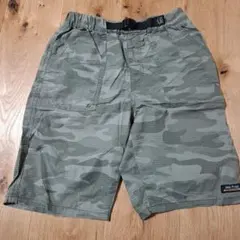 迷彩柄 ハーフパンツ 調整可能ベルト付き