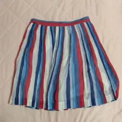 TOMMY HILFIGER マルチカラー ストライプ プリーツスカート 83のサムネイル