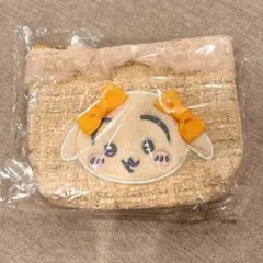 ツイードティッシュポーチ　うさぎ　リボンコスメ　ちいかわ