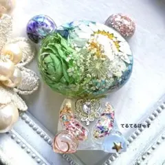 No.274オルゴナイト ぽってりクマ　レモンクォーツ・オパール