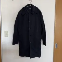 A.P.C. フード付き ステンカラーコート XS ネイビーのサムネイル