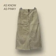 1818 【AS KNOW AS PINKY】　スカート　コーデュロイ　ベージュ
