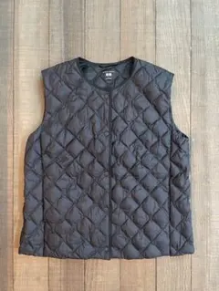 ブラック キルティングベスト Lサイズ