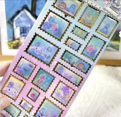 サンリオ Sanrio シナモロール キャラクター 切手風シール レア