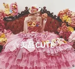 美品♪CUTE♬♬クラウディアドレス ピンク フラワープリント