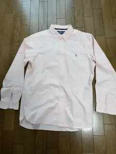 Ralph Lauren ピンク ストライプ ボタンダウンシャツXL