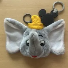 ビンテージ ディズニーランド ダンボ ぬいぐるみ コインケース キーホルダー