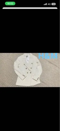 新品未使用タグ付き】H&M ホワイト テーラードジャケット XSサイズ