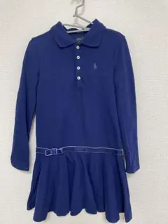 Polo Ralph Laurenキッズ　ネイビー 長袖ワンピース　120cm