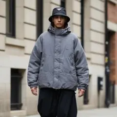 【w791】希少 NIKE 00s 中綿ナイロンジャケット スウッシュ刺繍ロゴ