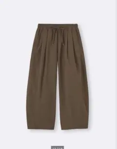 GU バレルアンクルパンツ　ブラウンS