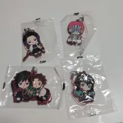 鬼滅の刃 カプセルラバーマスコット　ラバーストラップ　富岡義勇　炭治郎　禰豆子