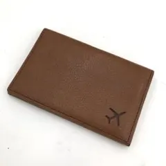 ANA 全日空 パスポートケース カードケース 美品 茶色 ブラウン レザー